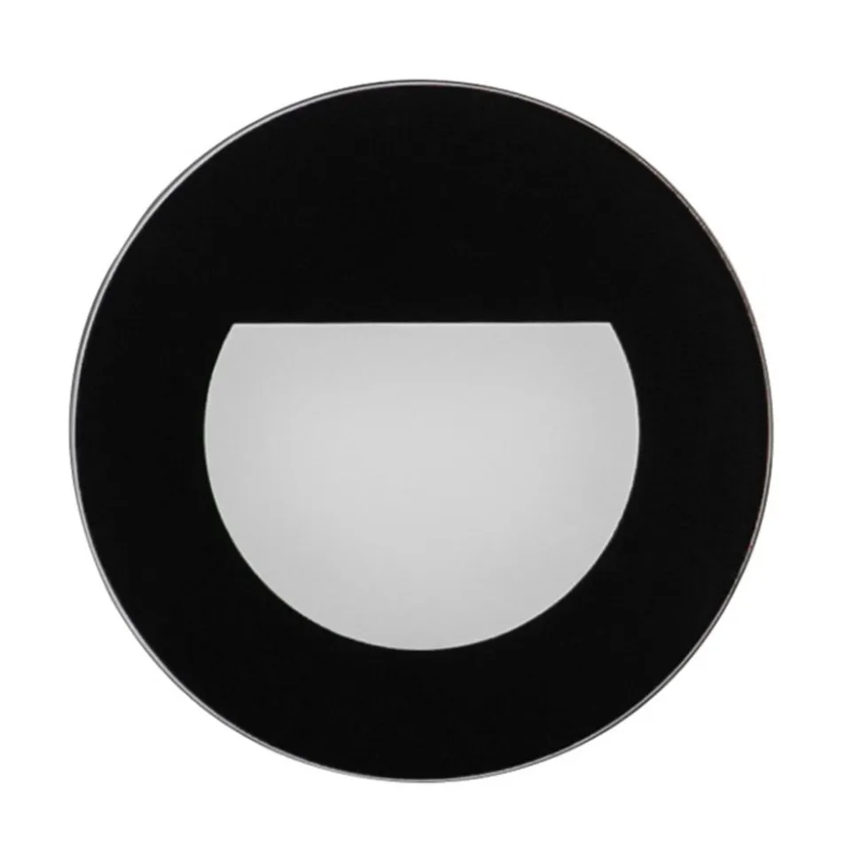 BRUMBERG Wall Kit68 lampe flad rund sort