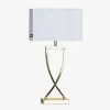 By Rydéns Omega bordlampe messing/hvid højde 52cm