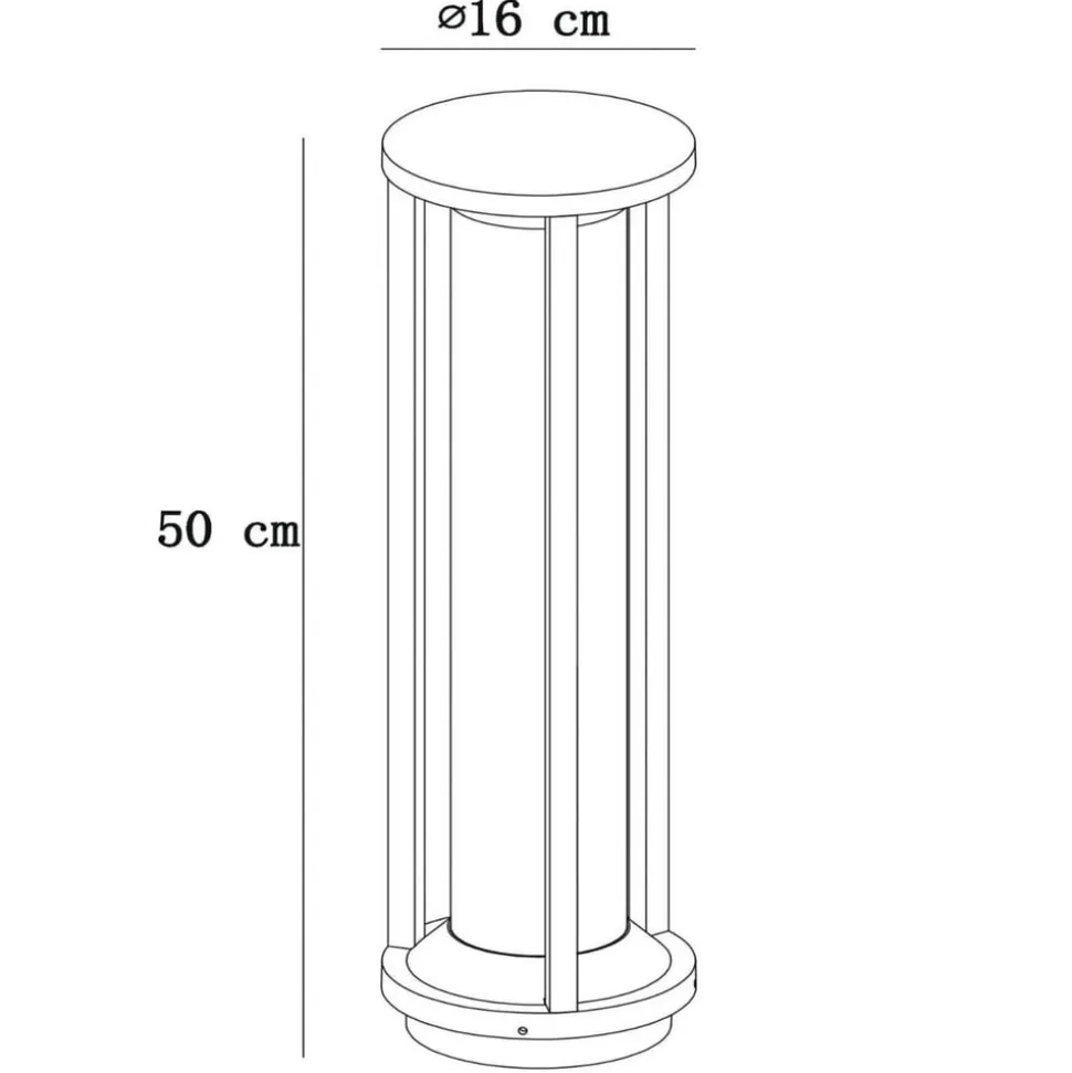 Cadix fodlampe i trykstøbt aluminium 50 cm