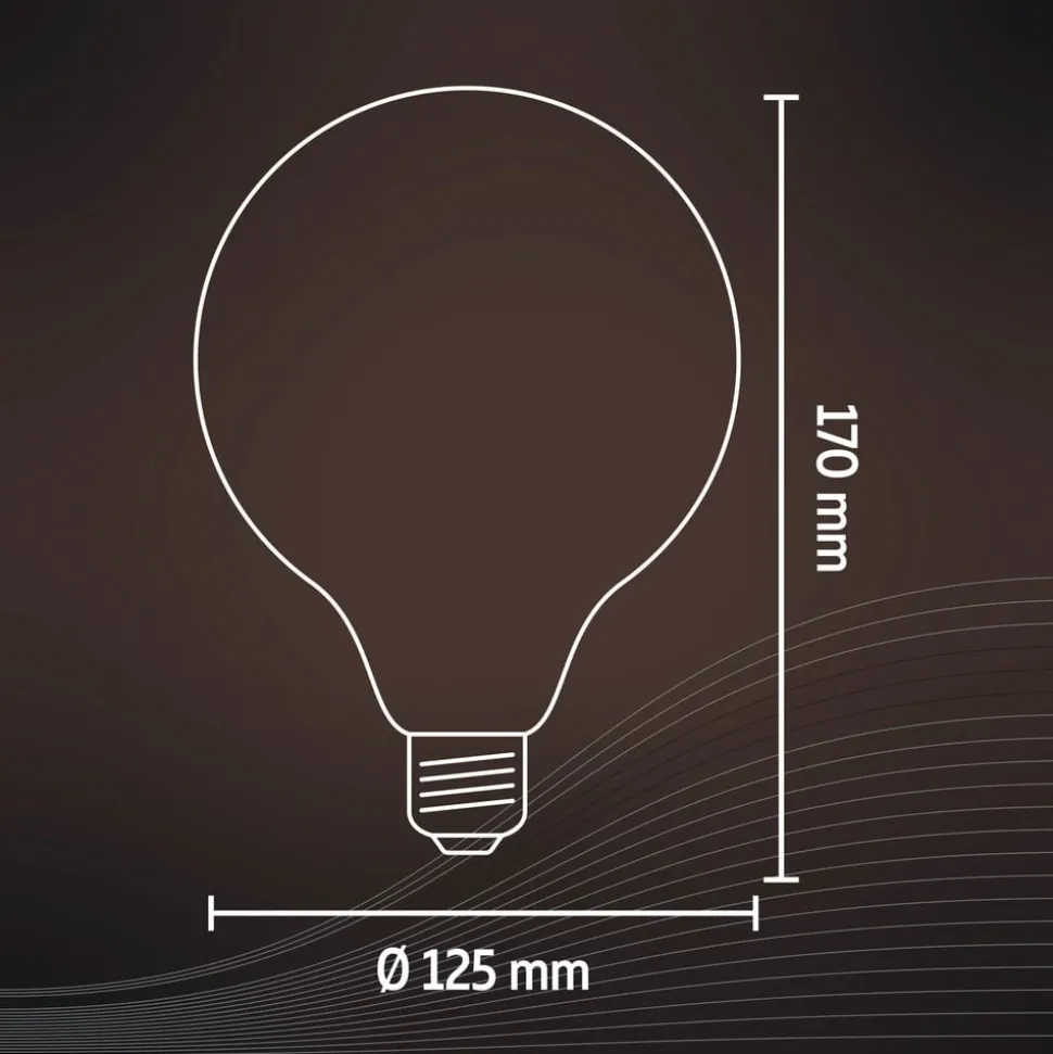 Calex E27 G125 3,8 W LED-filament flex guld 821dim