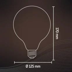 Calex E27 G125 4,5 W LED-filament guld 821, dæmpes