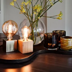 Calex E27 G125 4,5 W LED-filament guld 821, dæmpes