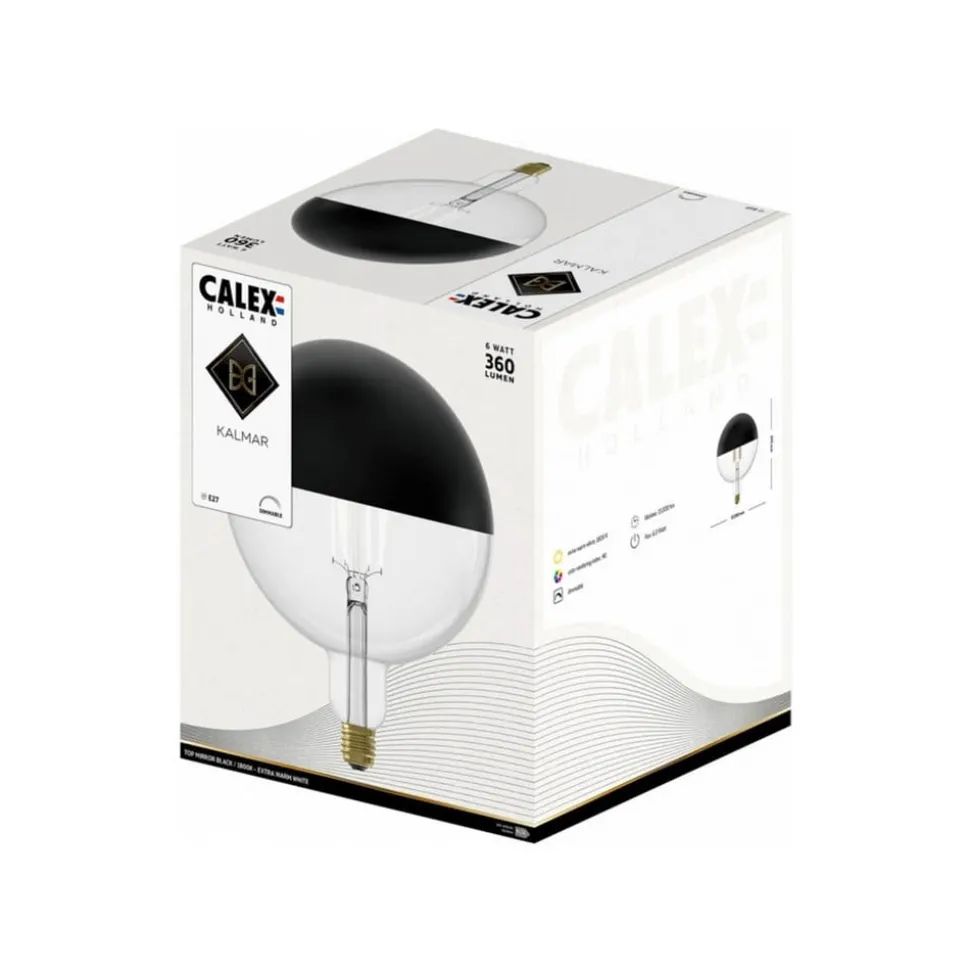 Calex Kalmar Top topforspejlet E27 6 W sort Ø20cm