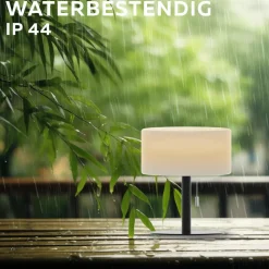 Calex LED-bordlampe, IP44, trækafbryder