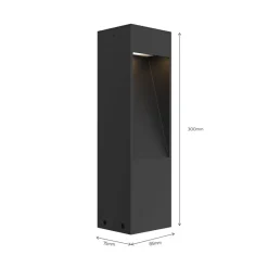 Calex LED-sokkellampe Terni, sort aluminium, IP65