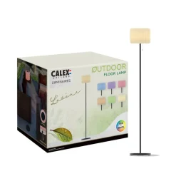 Calex LED-solcellegulvlampe, IP44, trækafbryder