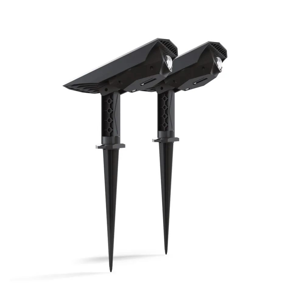 Calex LED-spot med jordspyd Padoa, 2-pak, sort