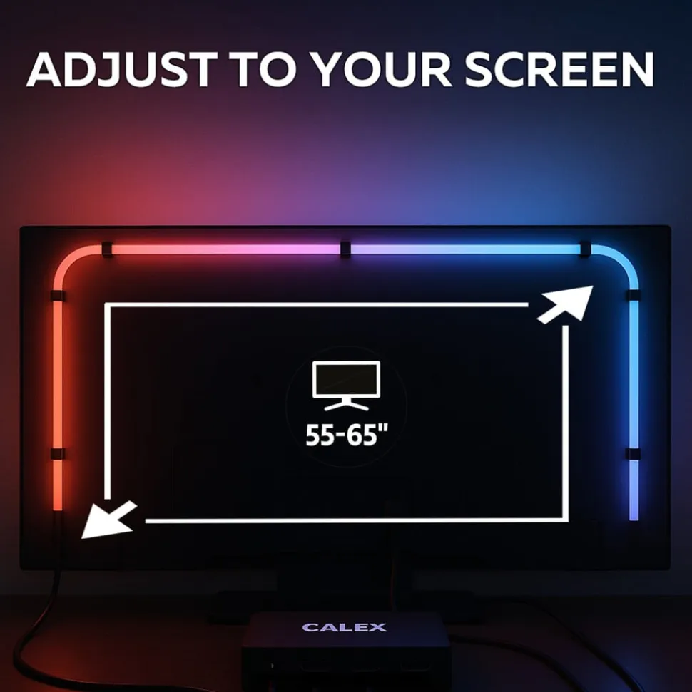 Calex Smart HDMI Sync Box-sæt med LED-strip, 250 cm, RGBW