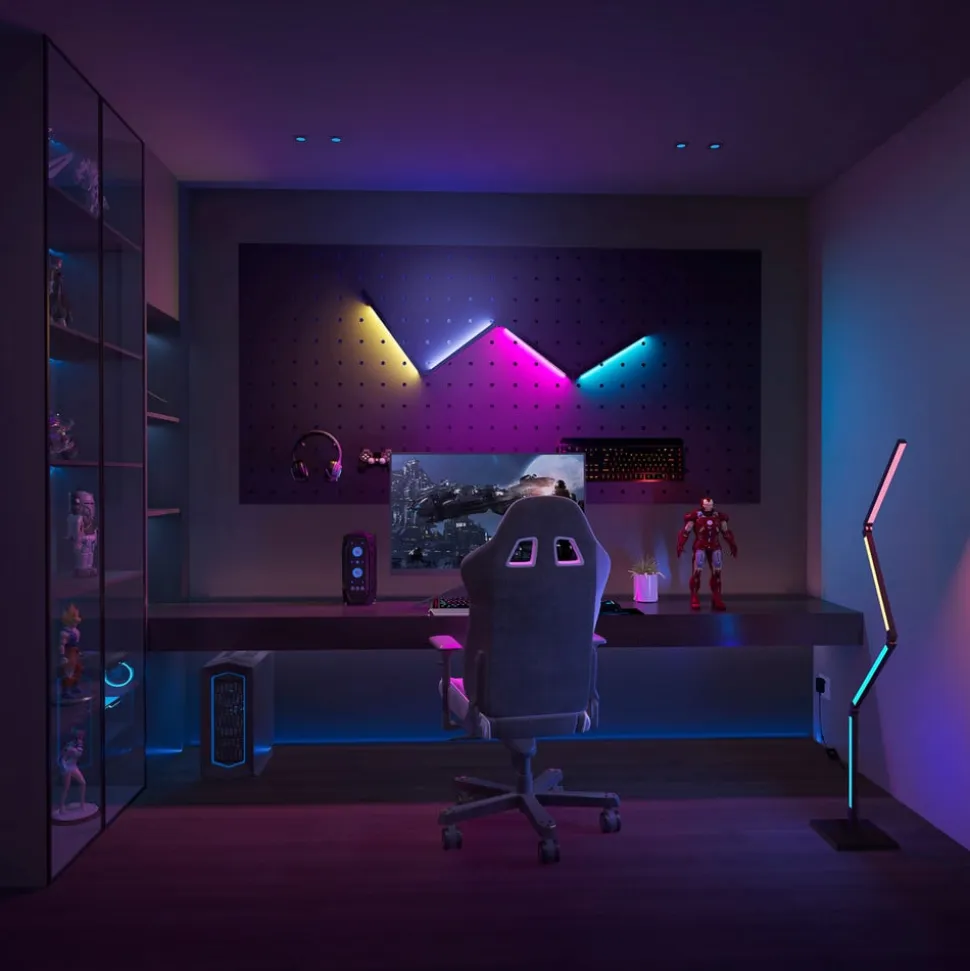Calex Smart LED-gulvlampe, sammenklappelig WLAN CCT RGB