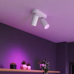 Calex Smart loftspot hvid længde 22 cm 2 lyskilder GU10-LED RGBW