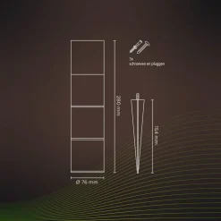 Calex Smart Outdoor Gardenpost RGBW sokkellampe
