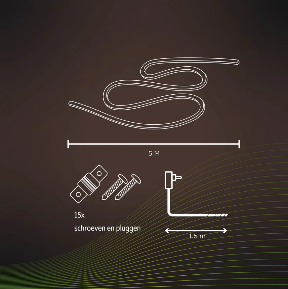 Calex Smart udendørs LED-striplight, RGBW, 5 m