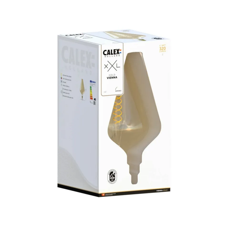 Calex Vienna LED-pære E27 6 W dim 2.200 K guld