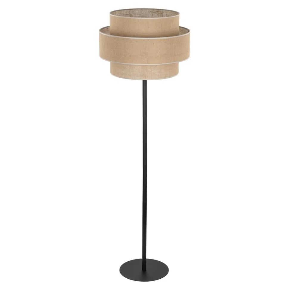 Calisto gulvlampe, jute, cylinder, naturbrun, højde 155 cm
