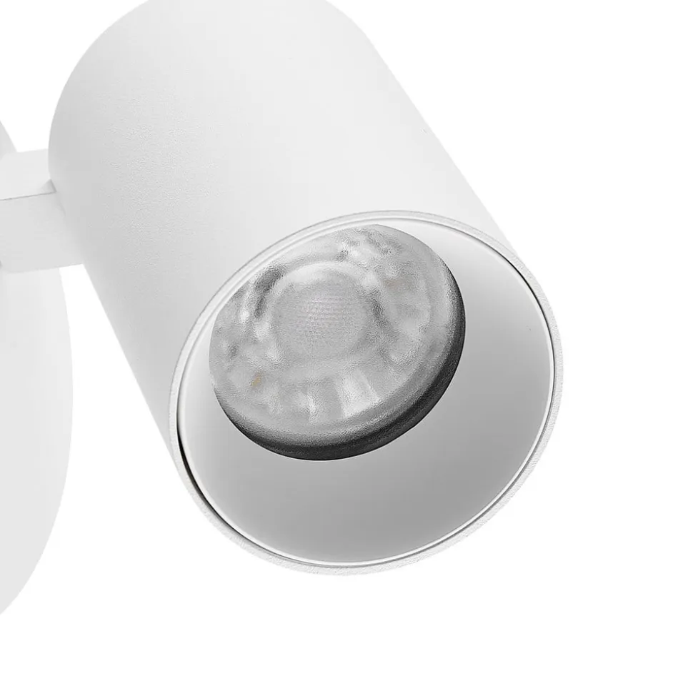 CAN TILT vægspot, hvid, Ø 10 cm, metal, afbryder, USB