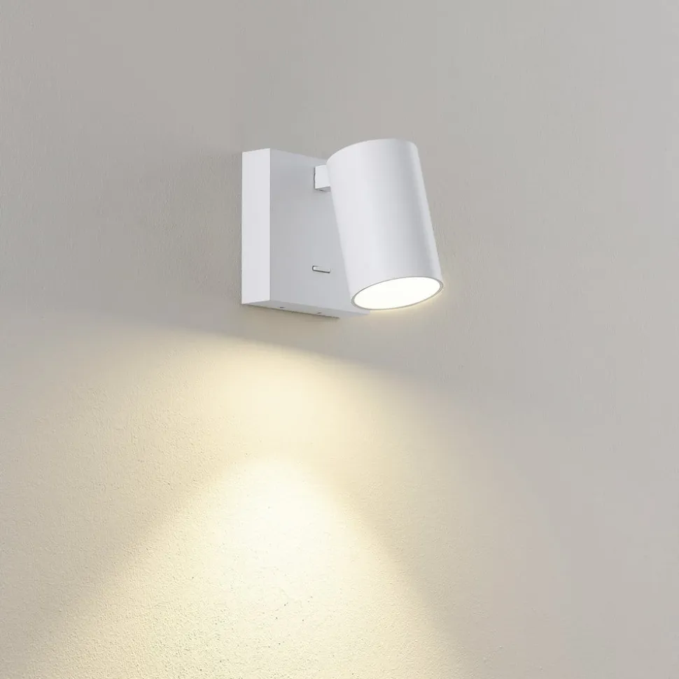 CAN TILT vægspot, hvid, 10 x 10 cm, metal, GU10-kontakt