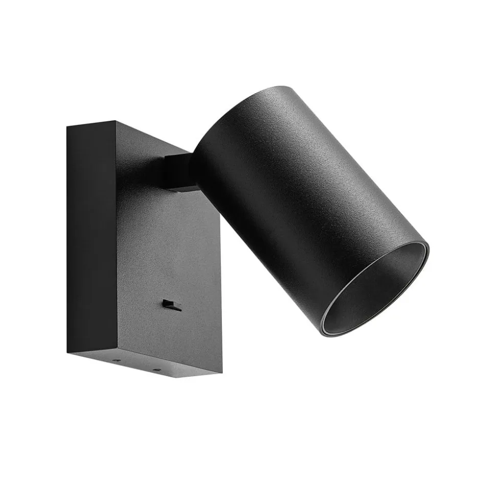 CAN TILT vægspot, sort, 10 x 10 cm, metal GU10 kontakt
