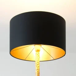 Cancelliere Rotonda chintz-gulvlampe sort/guld