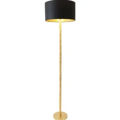 Cancelliere Rotonda chintz-gulvlampe sort/guld