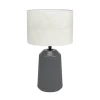 Capalbio bordlampe, grå fod/natur skærm