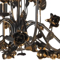 Carolina lysekrone, bronzefarvet, 6 lyskilder, jern