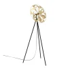 Castanuelo gulvlampe, sort/guld