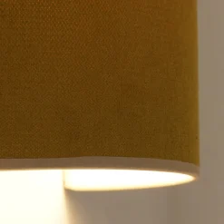 Celine væglampe, Soro, sennepsgul, stof, E27