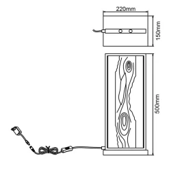 Chaumont LED-bordlampe af træ