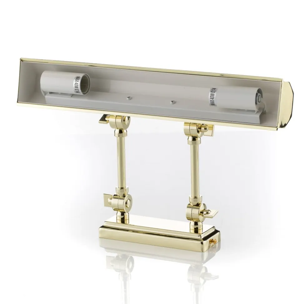 Chawton gallerilampe, poleret messing, 40,2 cm