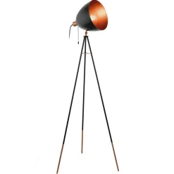 Chester gulvlampe, sort, kobber
