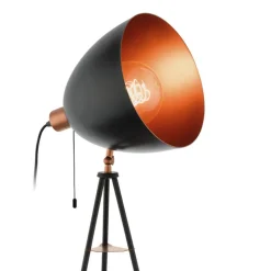 Chester gulvlampe, sort, kobber