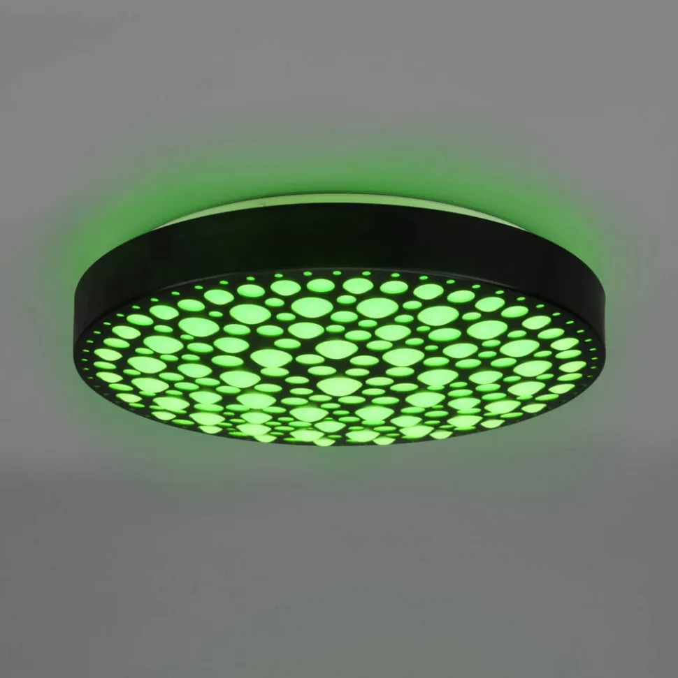 Chizu LED-loftlampe Ø 40,5cm kan dæmpes RGB sort