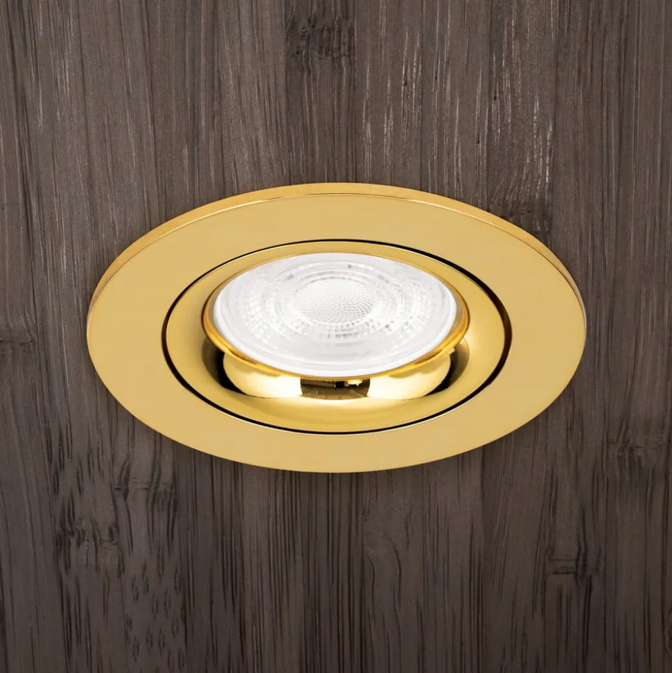Choice indbygningsspot aluminium, kan roteres guld