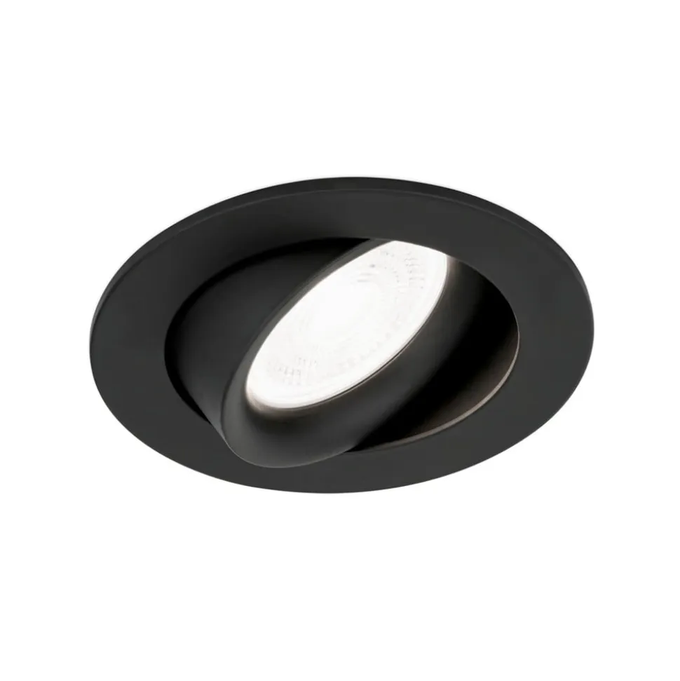 Choice indbygningsspot aluminium, kan roteres sort