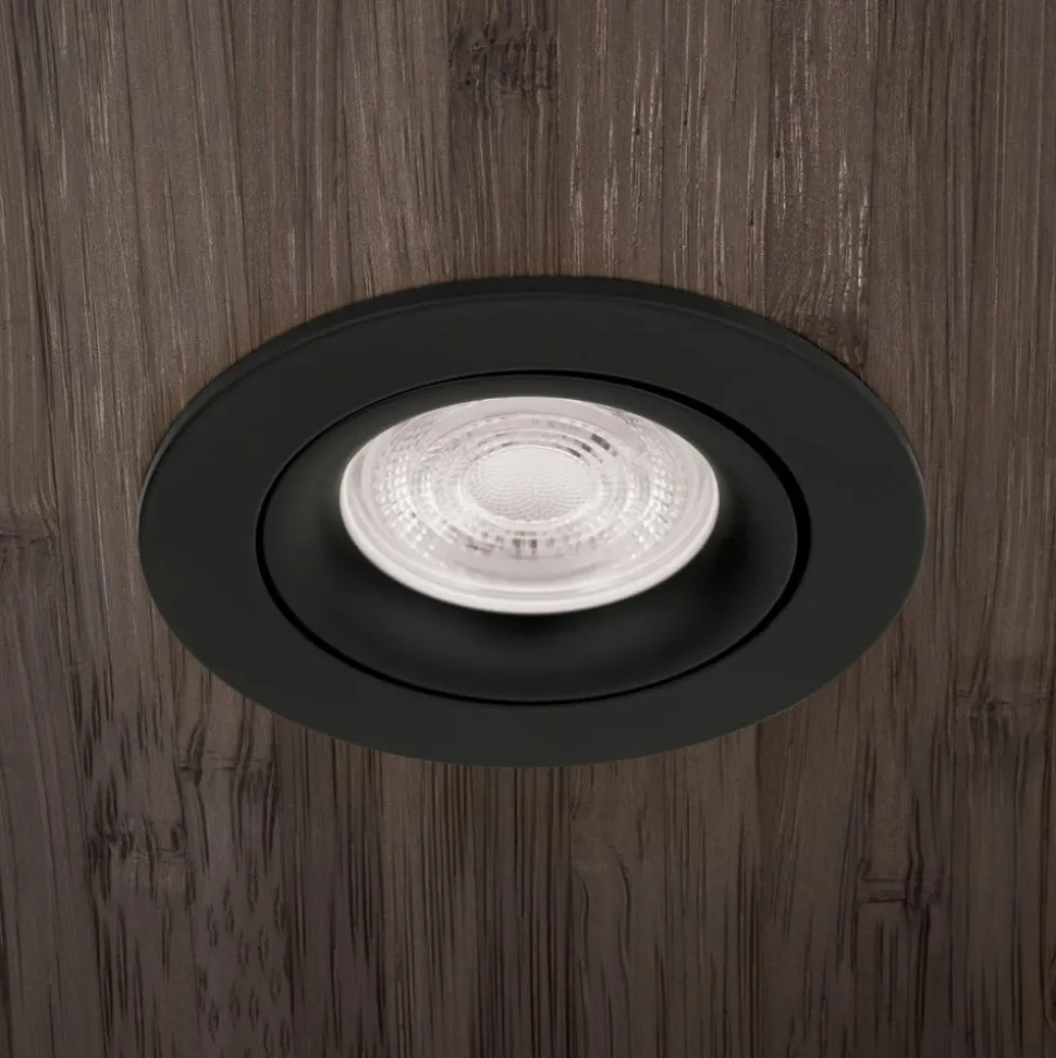 Choice indbygningsspot aluminium, kan roteres sort