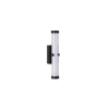 Clamp LED-væglampe, sort/hvidt stål, glas, IP44