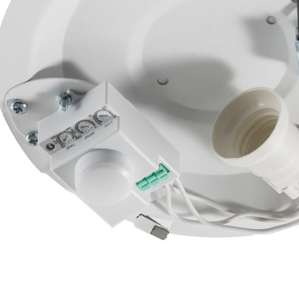 Cleo 200 loftlampe, grå, sensor, IP20, Ø 20 cm, E27