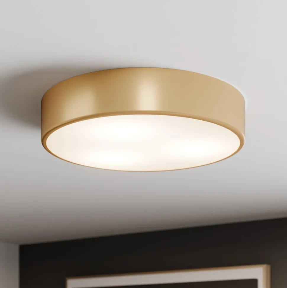 Cleo loftlampe, Ø 40 cm, IP20, guldfarvet, metal, E27