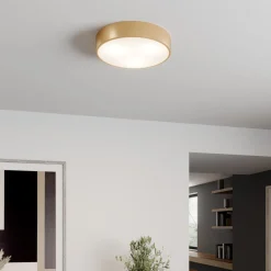 Cleo loftlampe, Ø 40 cm, IP20, guldfarvet, metal, E27