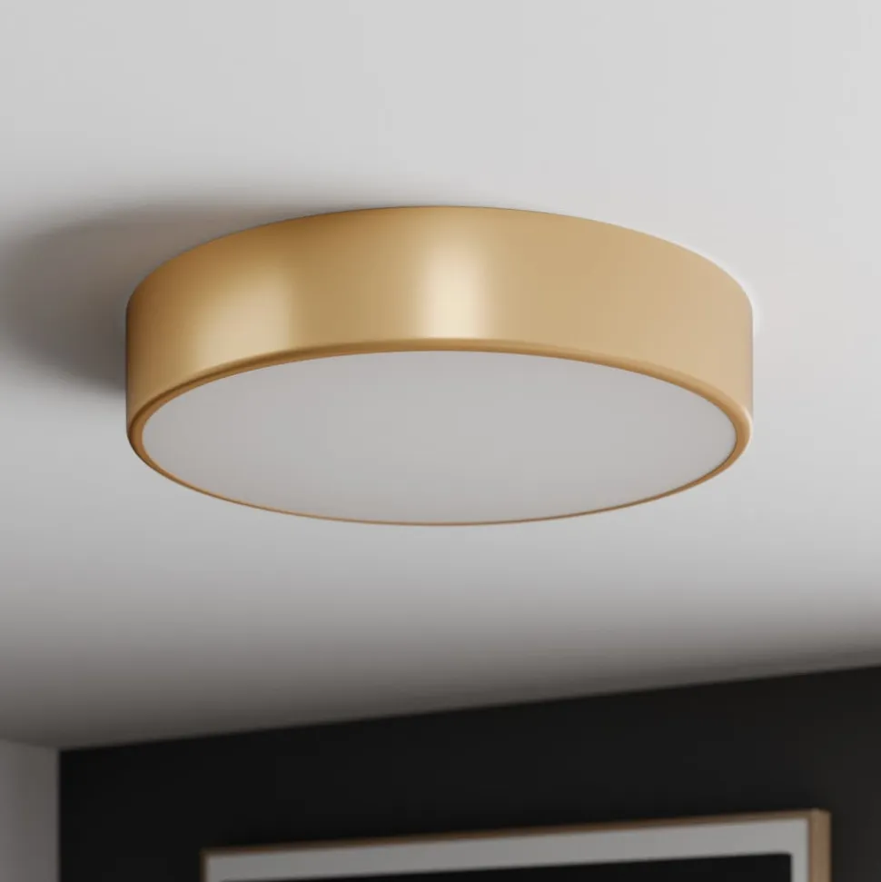 Cleo loftlampe, Ø 40 cm, IP20, guldfarvet, metal, E27