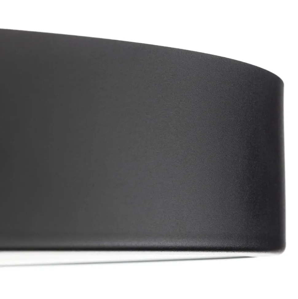 Cleo loftlampe med glasdiffusor, sort, Ø 78 cm