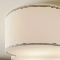 Cloud loftlampe, hvid, tekstil, længde 62 cm, E27, 4 lyskilder.