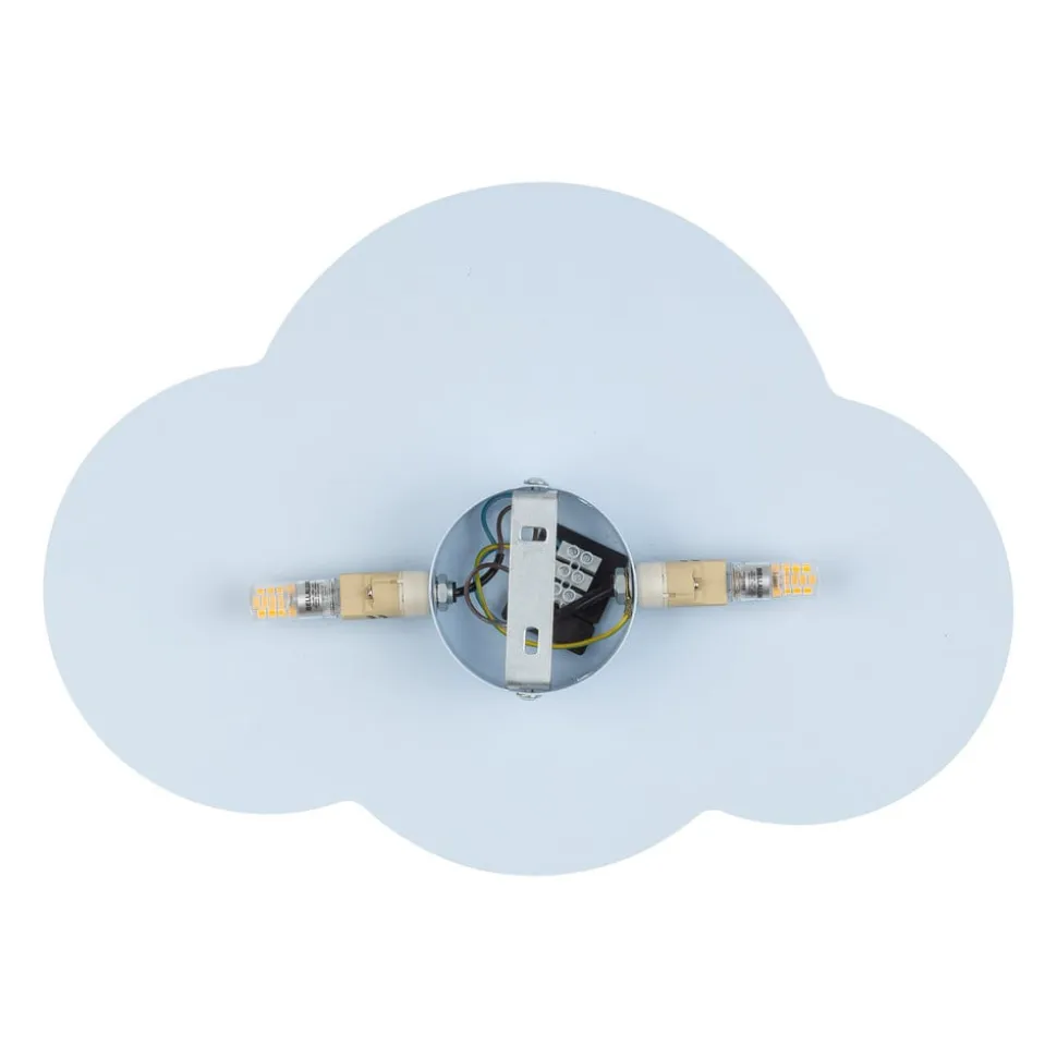 Cloud væglampe, blå, stål, indirekte lys, 38 x 27 cm