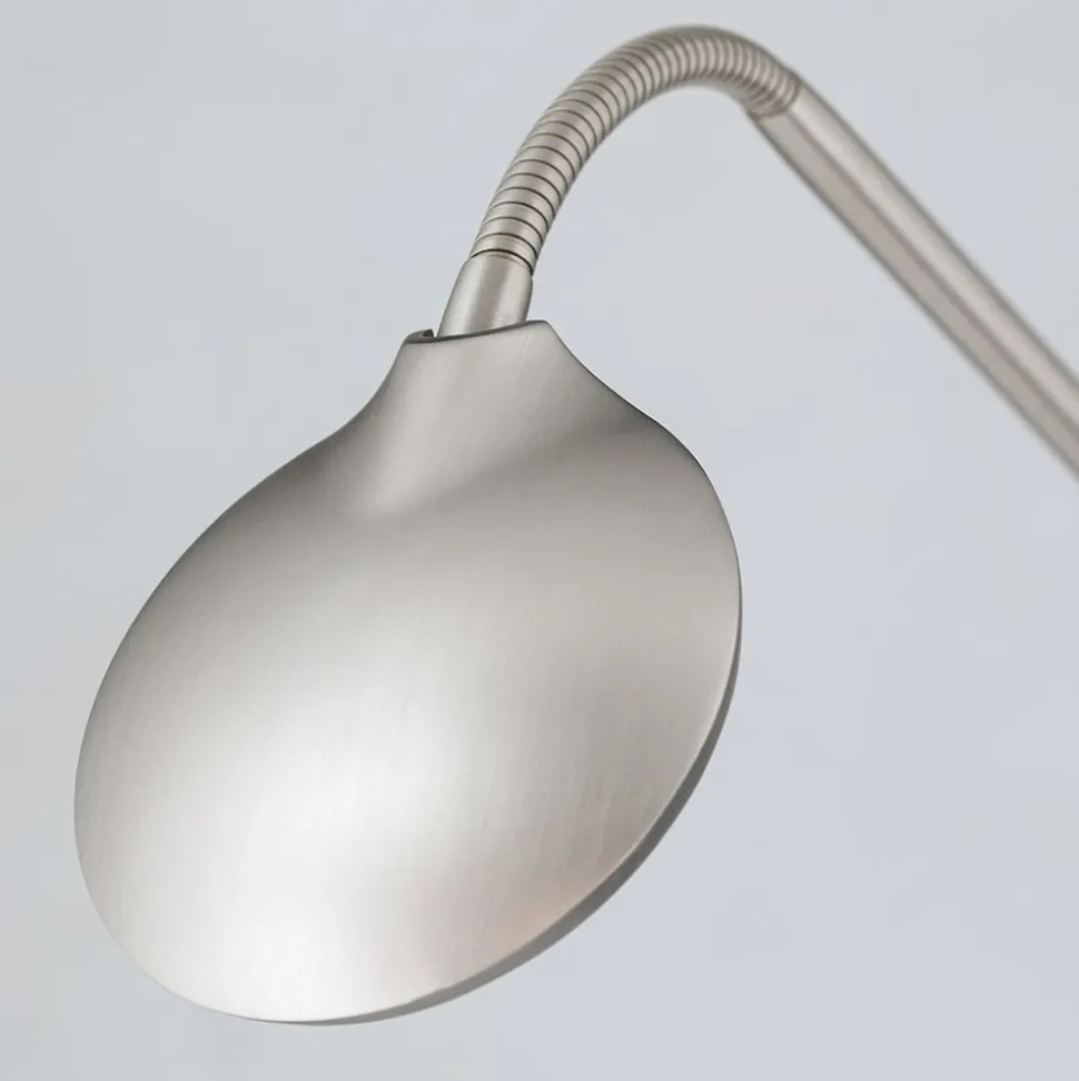 Cobra LED-gulvlampe, 2 lyskilder, mat nikkel