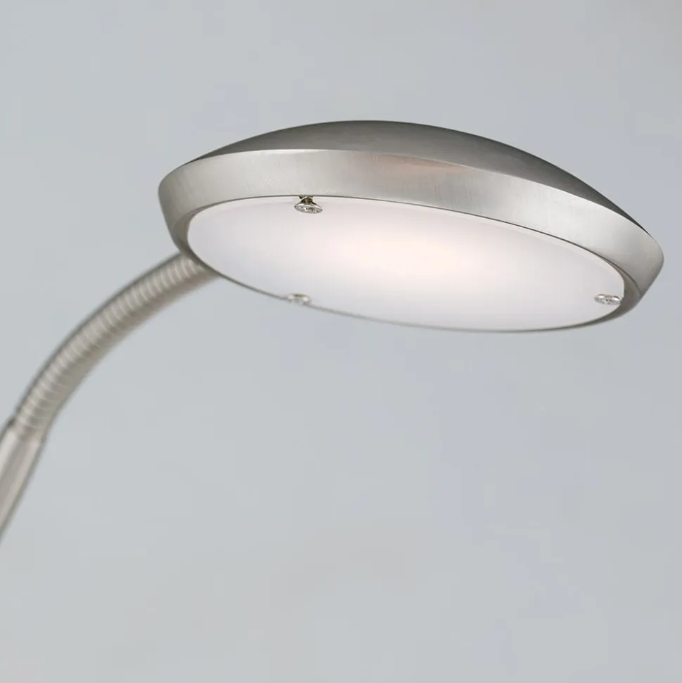 Cobra LED-gulvlampe, 2 lyskilder, mat nikkel