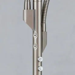 Cobra LED-gulvlampe, 2 lyskilder, mat nikkel
