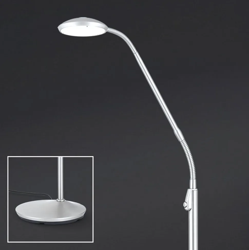 Cobra LED-gulvlampe 1 lyskilde, nikkelfarvet