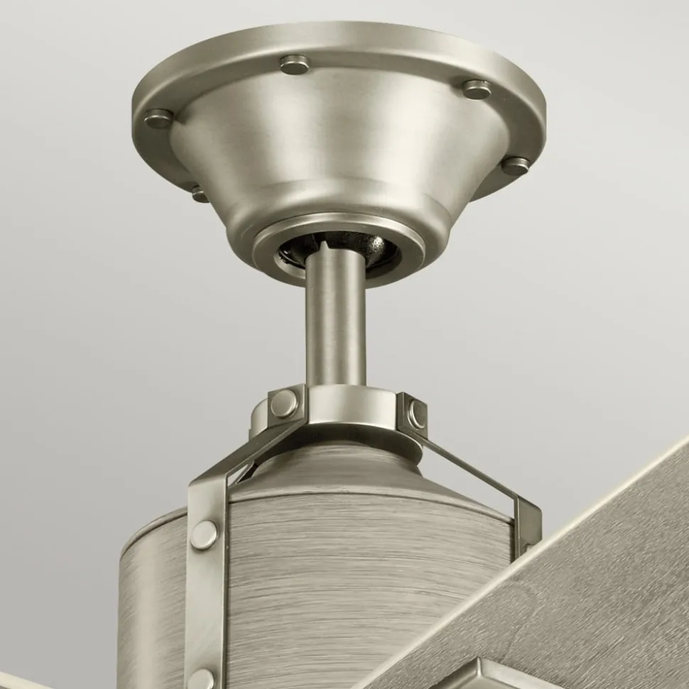 Colerne 52 LED-loftventilator, nikkel/hvid valnød