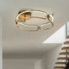 Colette LED-loftslampe, tre pærer, rosaguld