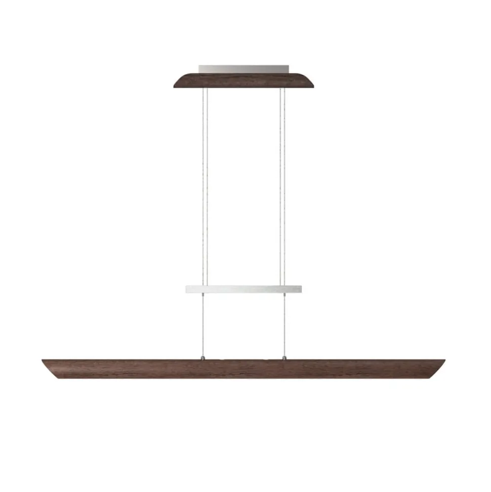 Colombia S LED-pendellampe, nøddetræ